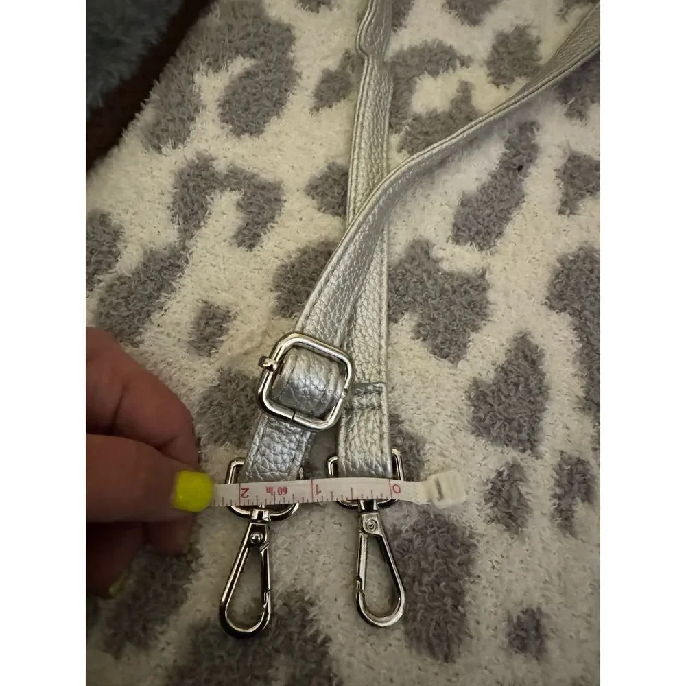 Add on bag/purse/pocketbook novelty strap silver metallic